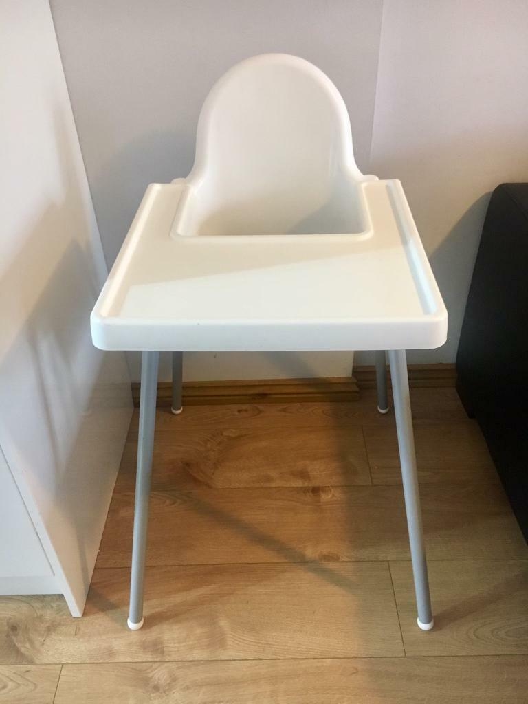 plain white high chair